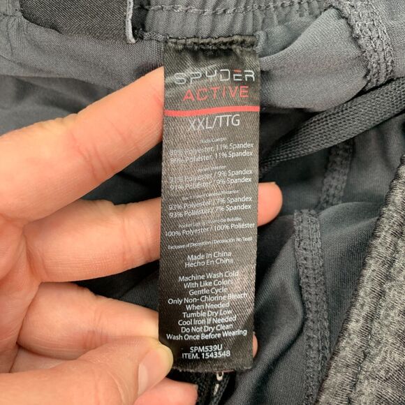 Spyder Active Shorts Mens XXL 2XL Gray Inner Lined Performance Proweb Stretch - Picture 8 of 14